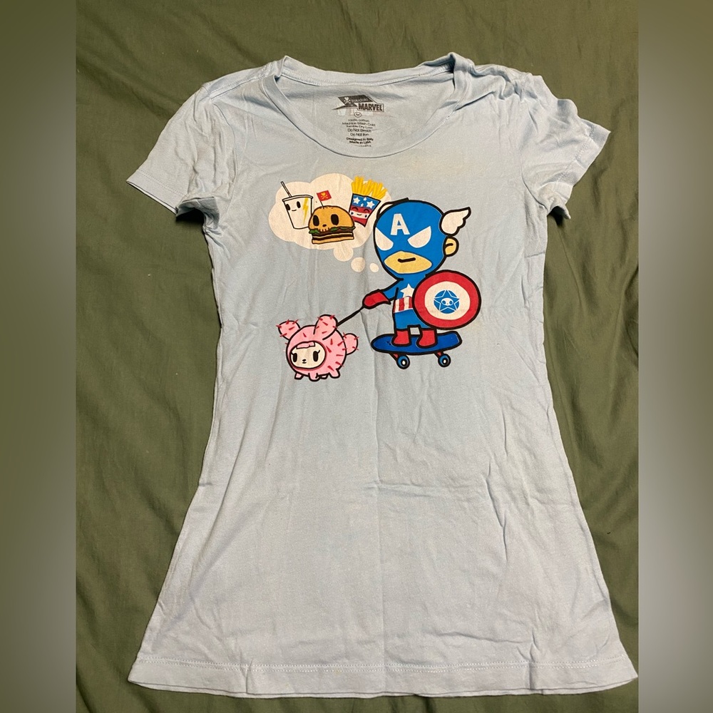 Tokidoki captain America tshirt size small